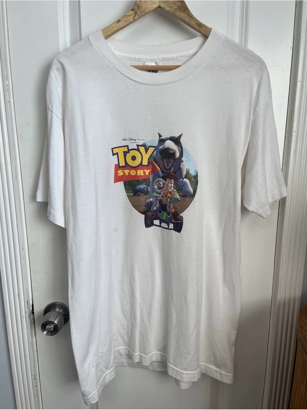 Vintage Toy Story Disney Tee T Shirt 1995 90s L Movie Promo Rare